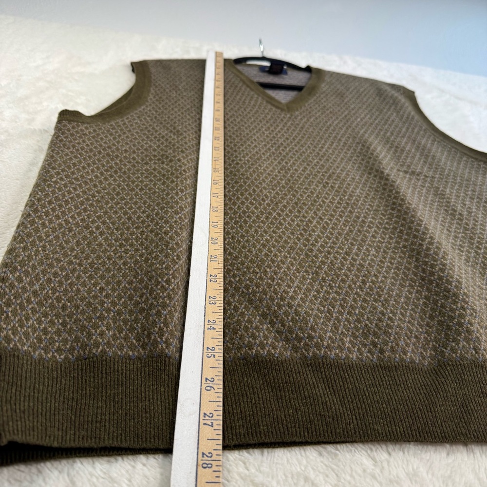 Brooks Brothers 346 Lambswool Vest Men’s Large Green Preppy Academia Grandpacore - Picture 7 of 7